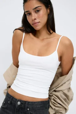 Perfect strap singlet - Weiß - Dame - Gina Tricot