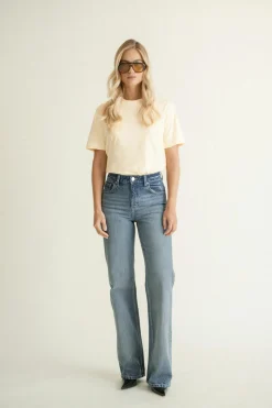 Perfect tee - Gelb - Dame - Gina Tricot