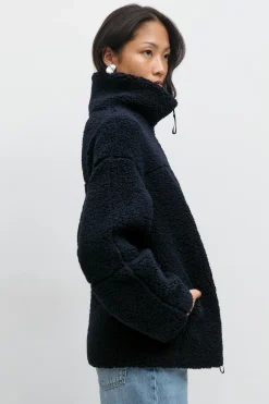 Pile zip jacket - Blau - Dame - Gina Tricot