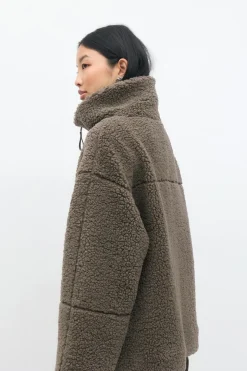 Pile zip jacket - Braun - Dame - Gina Tricot
