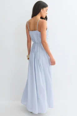 Pleated dress - Blau - Dame - Gina Tricot