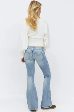 14+ pleated flare jeans - Blau - Gina Tricot