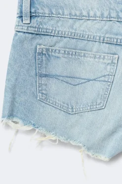 14+ pleated low denim shorts - Blau - Gina Tricot