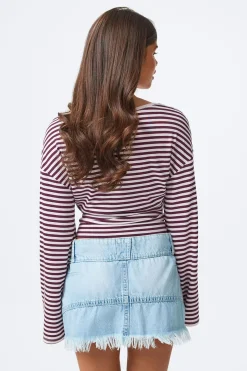 14+ pleated low denim skirt - Blau - Gina Tricot