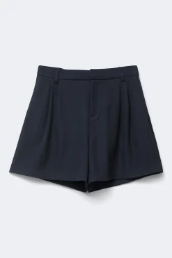 Pleated shorts - Blau - Dame - Gina Tricot