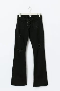 14+ pleated tie jeans - Schwarz - Gina Tricot