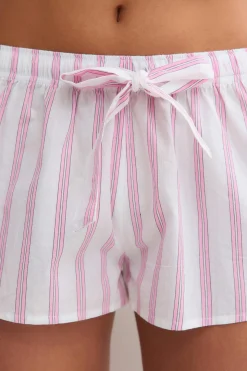 Poplin pyjamas shorts - Rosa - Dame - Gina Tricot