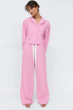 Poplin pyjamas trousers - Rosa - Dame - Gina Tricot