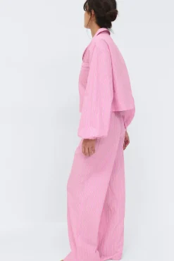 Poplin pyjamas trousers - Rosa - Dame - Gina Tricot
