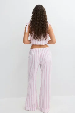 Poplin pyjamas trousers - Rosa - Dame - Gina Tricot