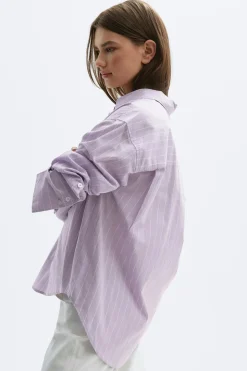 Poplin shirt - Lila - Dame - Gina Tricot