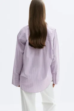Poplin shirt - Lila - Dame - Gina Tricot