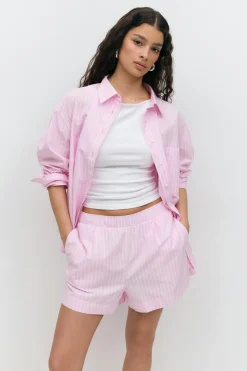 Poplin shorts - Rosa - Dame - Gina Tricot