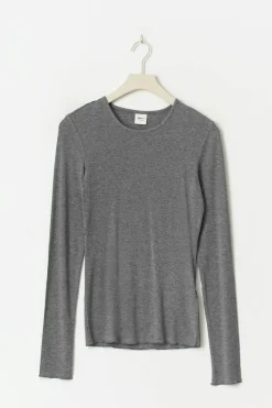 Premium long sleeve top - Grau - Dame - Gina Tricot
