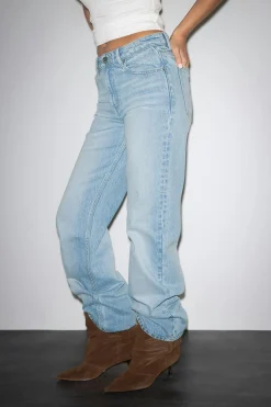 Rebell high wide jeans - Blau - Dame - Gina Tricot
