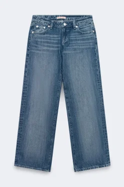 Rebel low wide jeans - Blau - Dame - Gina Tricot