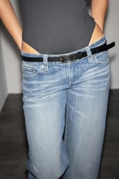 Rebel low wide jeans - Blau - Dame - Gina Tricot
