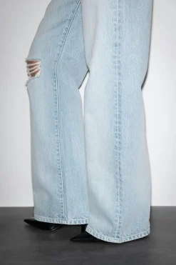 Rebel low wide jeans - Blau - Dame - Gina Tricot