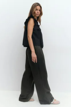 Relaxed wide trousers - Schwarz - Dame - Gina Tricot