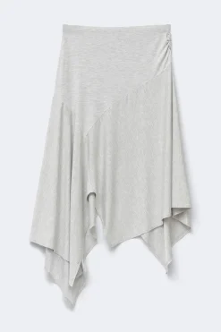 Re tok drapy skirt - Grau - Dame - Gina Tricot
