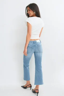 Re tok kick flare jeans - Blau - Dame - Gina Tricot