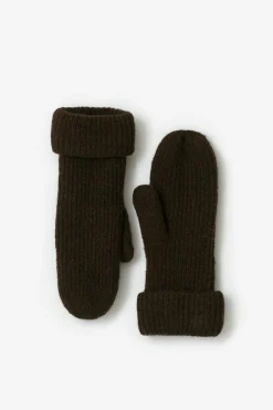 Rib mittens - Braun - Dame - Gina Tricot
