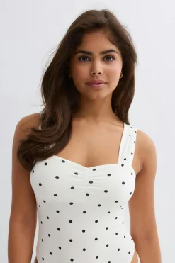 14+ ruched detail body - Weiß - Gina Tricot