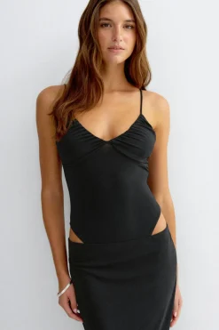 Ruched strap body - Schwarz - Dame - Gina Tricot