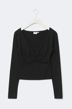 14+ ruched top - Schwarz - Gina Tricot