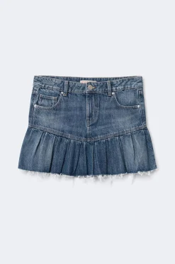 Ruffle babe denim skirt - Blau - Dame - Gina Tricot