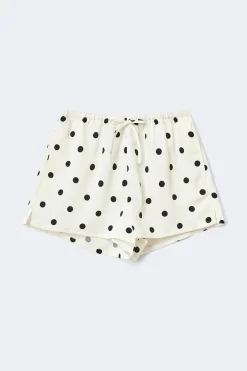 Satin drawstring shorts - Schwarz - Dame - Gina Tricot