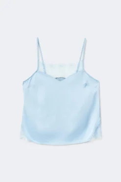 Satin loungewear singlet - Blau - Dame - Gina Tricot