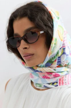 Satin scarf - Weiß - Dame - Gina Tricot