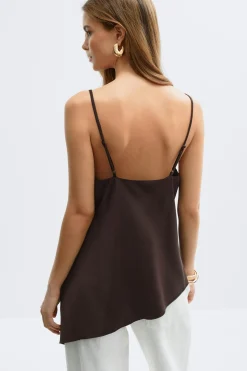 Satin singlet - Braun - Dame - Gina Tricot
