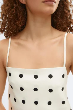 Satin singlet - Weiß - Dame - Gina Tricot