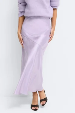 Satin skirt - Lila - Dame - Gina Tricot