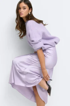 Satin skirt - Lila - Dame - Gina Tricot