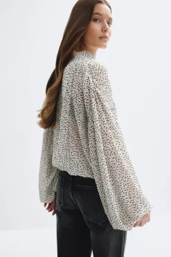 Scarf blouse - Schwarz - Dame - Gina Tricot