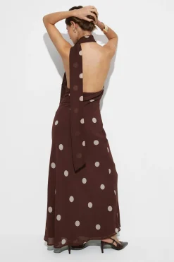 Scarf maxi dress - Beige - Dame - Gina Tricot