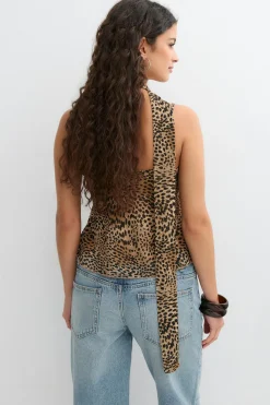 Scarf singlet - Braun - Dame - Gina Tricot