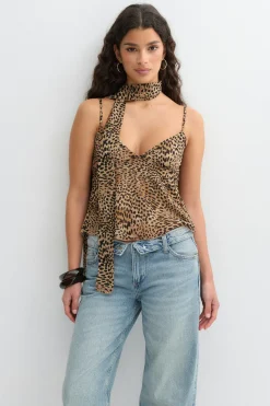 Scarf singlet - Braun - Dame - Gina Tricot