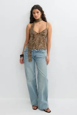 Scarf singlet - Braun - Dame - Gina Tricot