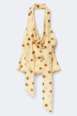Scarf top - Gelb - Dame - Gina Tricot