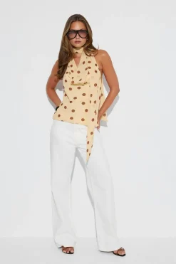 Scarf top - Gelb - Dame - Gina Tricot