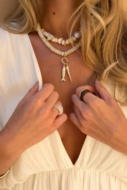 Sea charm necklace - Weiß - Dame - Gina Tricot