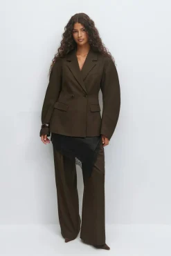 Shaped blazer - Braun - Dame - Gina Tricot