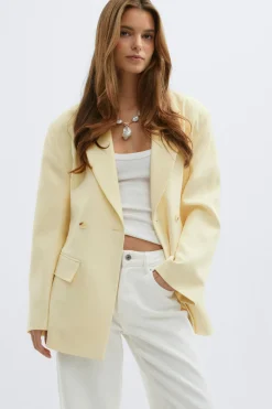 Shaped blazer - Gelb - Dame - Gina Tricot