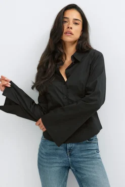 Shaped shirt - Schwarz - Dame - Gina Tricot