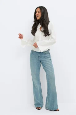 Shaped shirt - Weiß - Dame - Gina Tricot