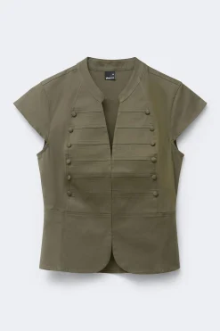 Shaped utility top - Grün - Dame - Gina Tricot